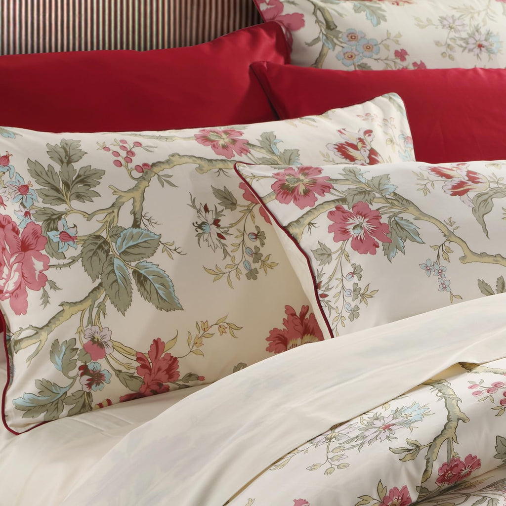 Branches Floral Cotton Pillow Cases King Size Set of 2, 20x36
