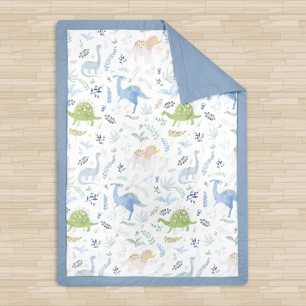 Muslin Toddler Bedding Set 3-Piece - Soft Breathable Crib Bedding with Fitted Sheet, Quilt & Pillowcase for Infant &