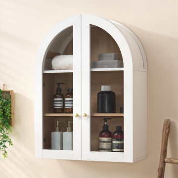 Bathroom Wall Cabinet Arched Medicine Cabinet, Bathroom Storage Cabinet Wall Mount Over Toilet Storage Cabinet with