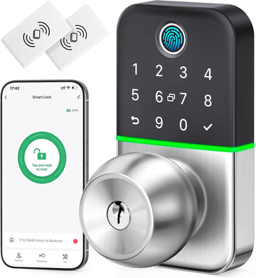 Keypad Smart Door Lock with Knob: Keyless Entry Fingerprint Lock