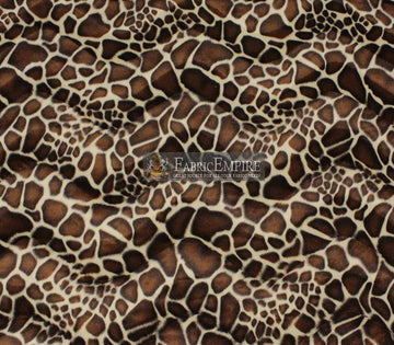 Velboa Faux Fur Fabric Giraffe Safari Brown / 60" Wide/Sold By The Yard