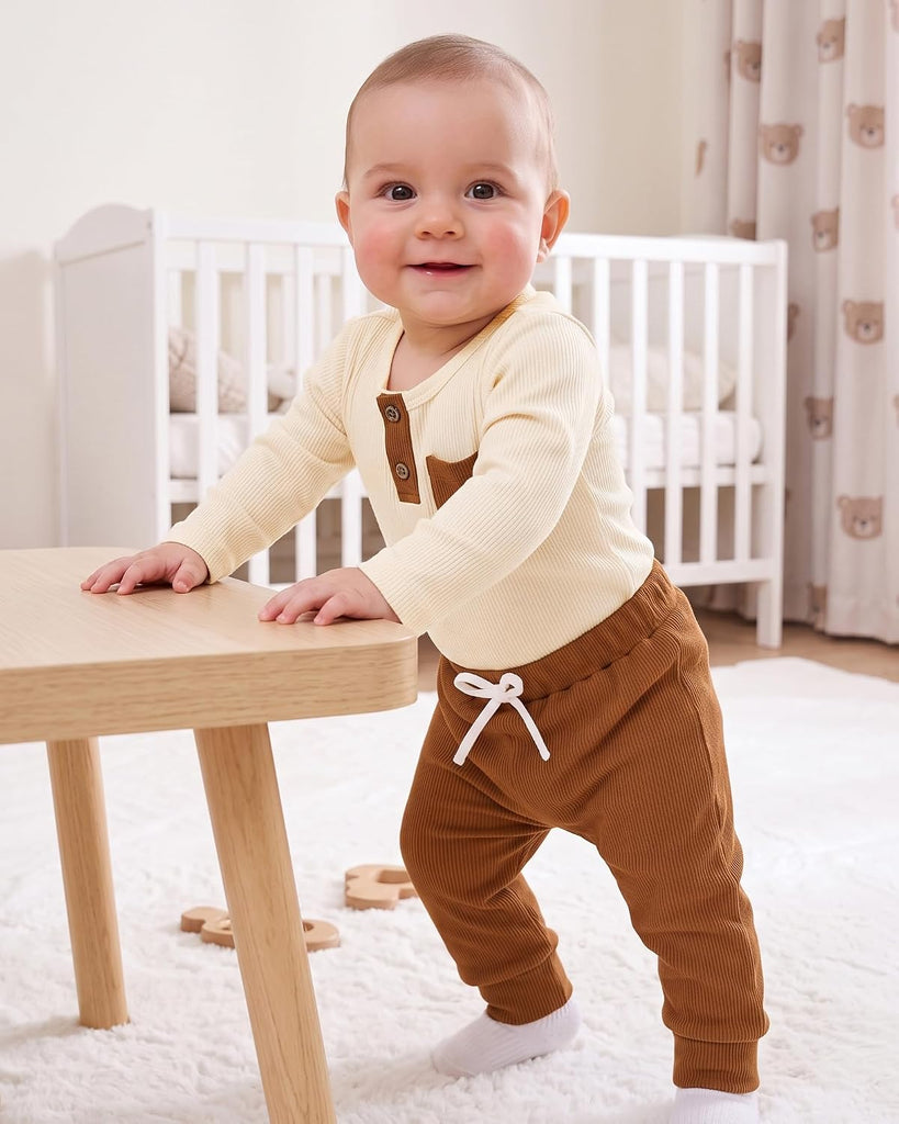 Baby Boy Clothes Two Piece Long Sleeve Top and Pants Fall Outfit Set