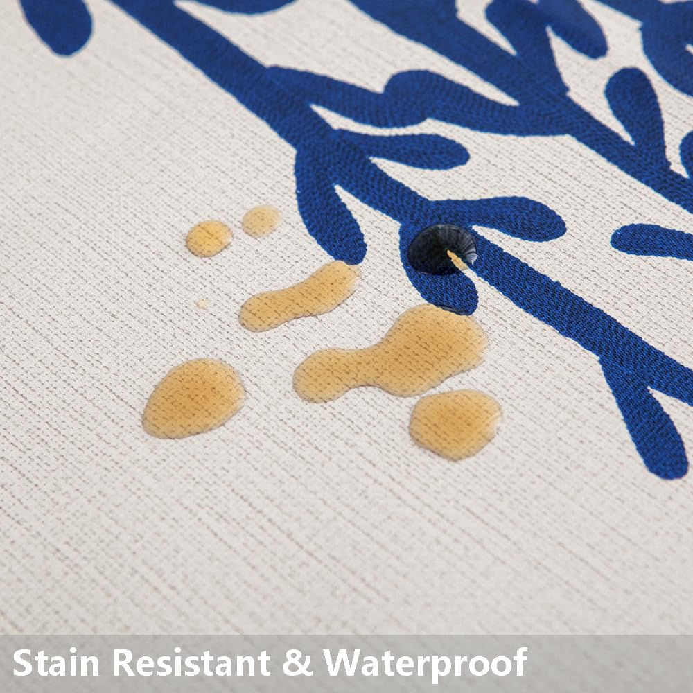 Heavy Duty Vinyl Tablecloths Plastic Table Cloths Dining Table Wipeable PVC Tablecloth for Rectangle Tables