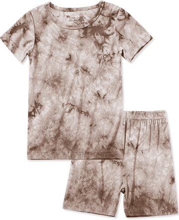 Kids Bamboo Viscose Pajamas Set Boy Girl Shorts Pjs