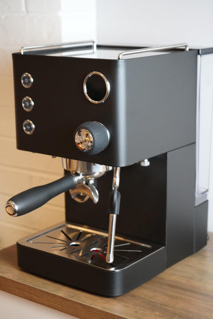 Legato V2 Espresso Machine, PID Temperature Control, 58mm Portafilter, Black