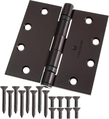(3 Pack) Commercial-Grade 4-1/2" Full Mortise Ball-Bearing Door Hinges - Oil Rubbed Bronze