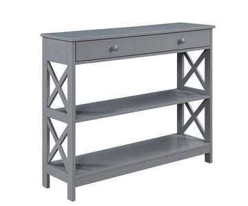 Oxford 1-Drawer Console Table 39.5" - Farmhouse Sofa Display with Storage Shelf For Living, Family, & Dining Room
