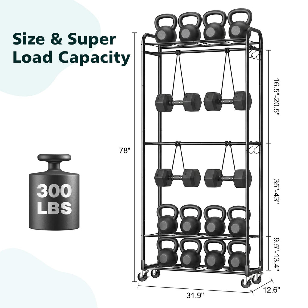 Clothes Rack 3-Tier Portable Freestanding Closet with Shelves