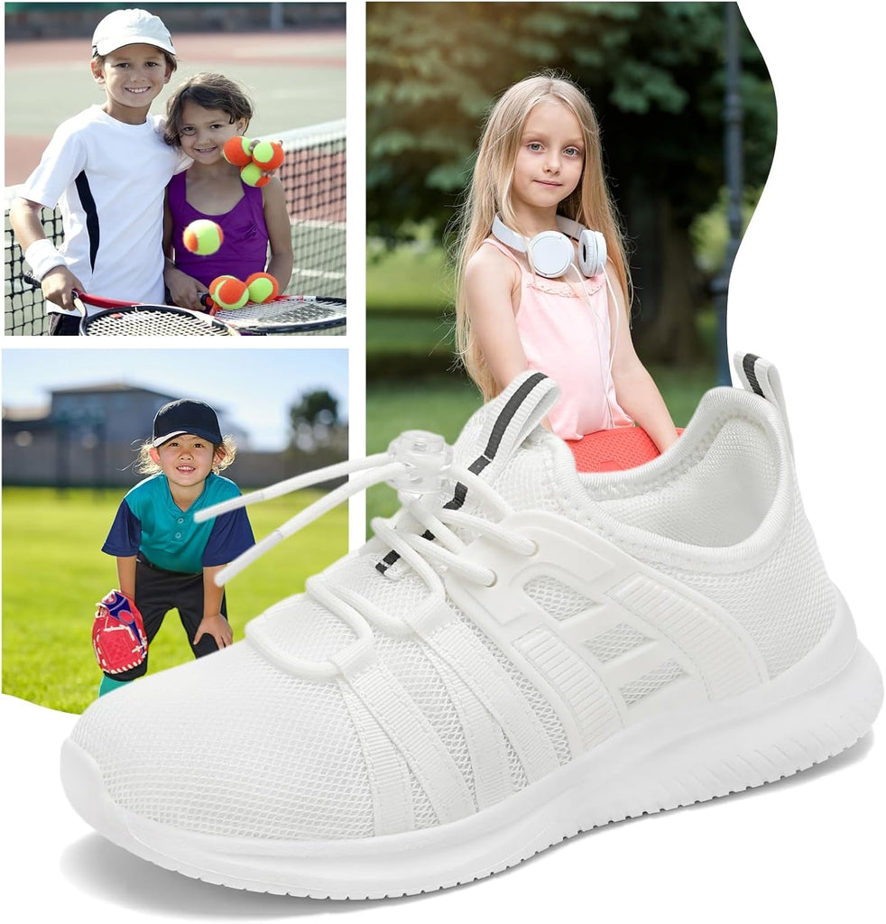 Kids Sneakers Lightweight Breathable Tennis Running School Shoes