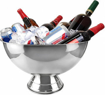 12 Qt Stainless Steel Beverage Tub, Large Ice Bucket for Parties ,3 Gallon Large Drink Chiller with Ice Scoop