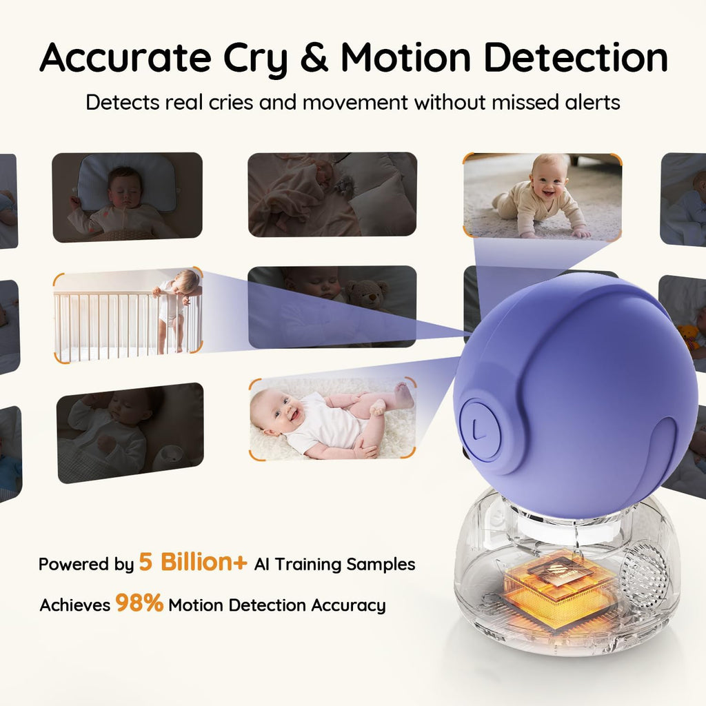 5" WiFi Baby Monitor with App, 2K Night Vision, Safe Encrypted, 2026