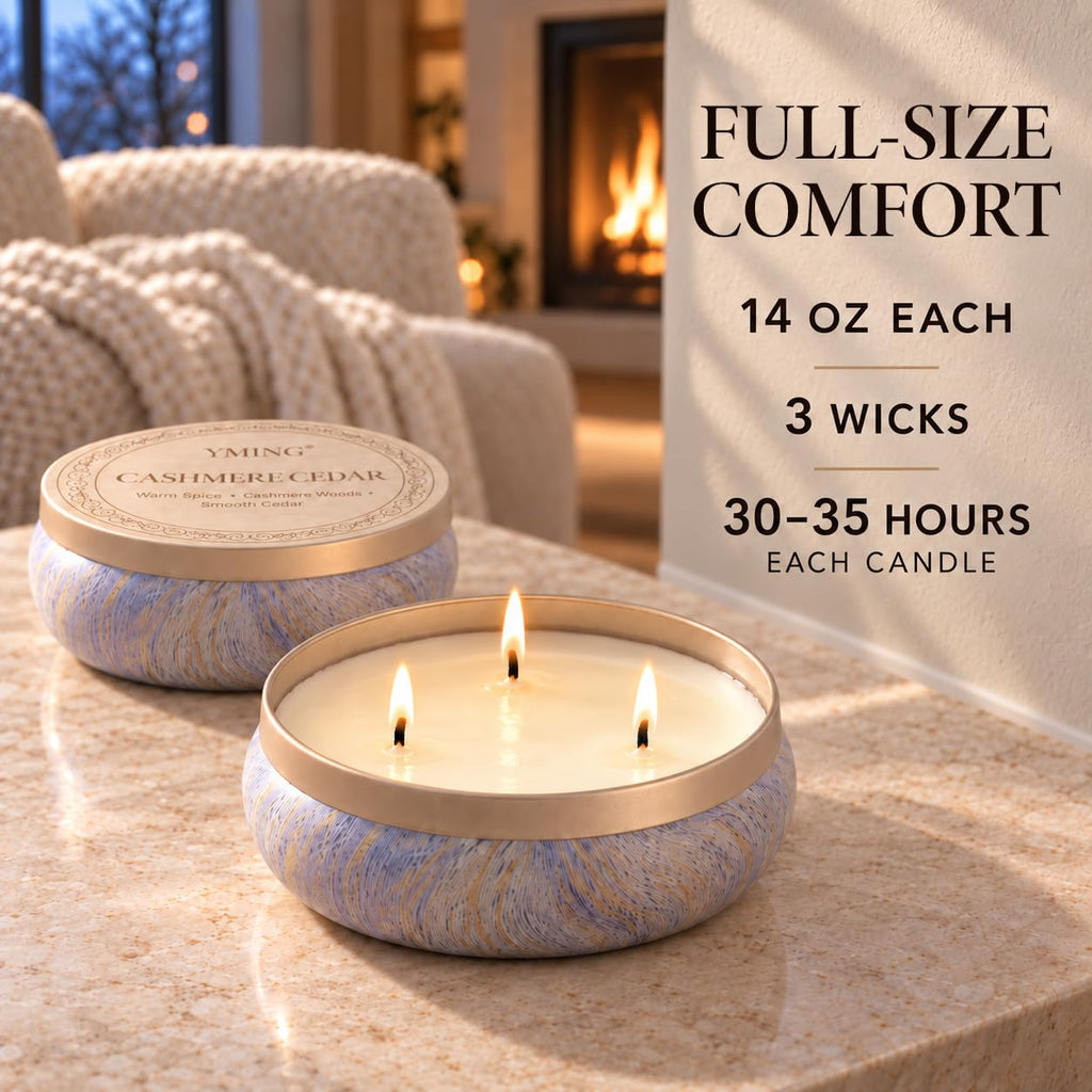 3-Wick Scented Candle Gift Set, 2-Pack, 14 oz Each