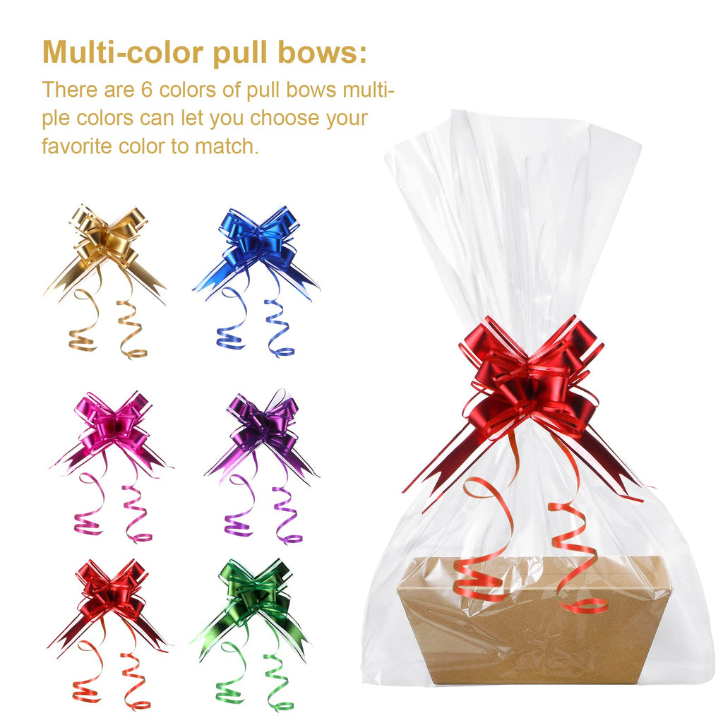 100 Pcs Empty Gift Basket Thick Kraft with Handle, 8 x 6 x 3 Inch