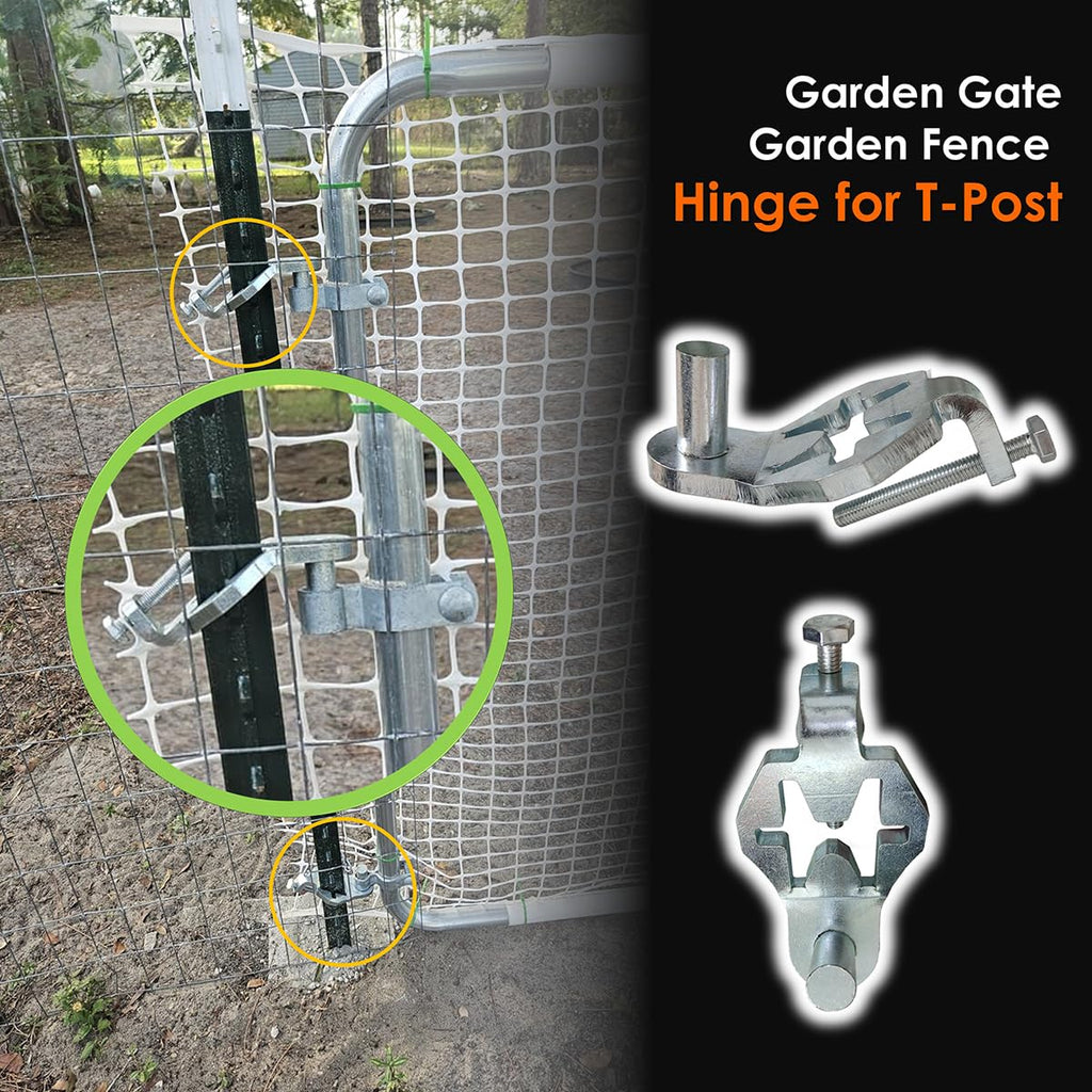 Fence Gate Hinge Pins, 5/8 Inch, 2 Pack, T-Post Hinge