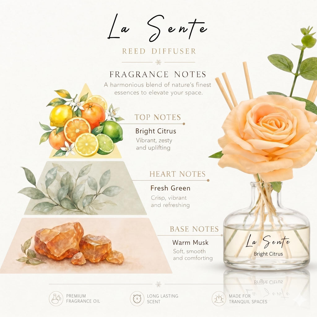 Bright Citrus Reed Diffuser Set 8.5oz / 250ml