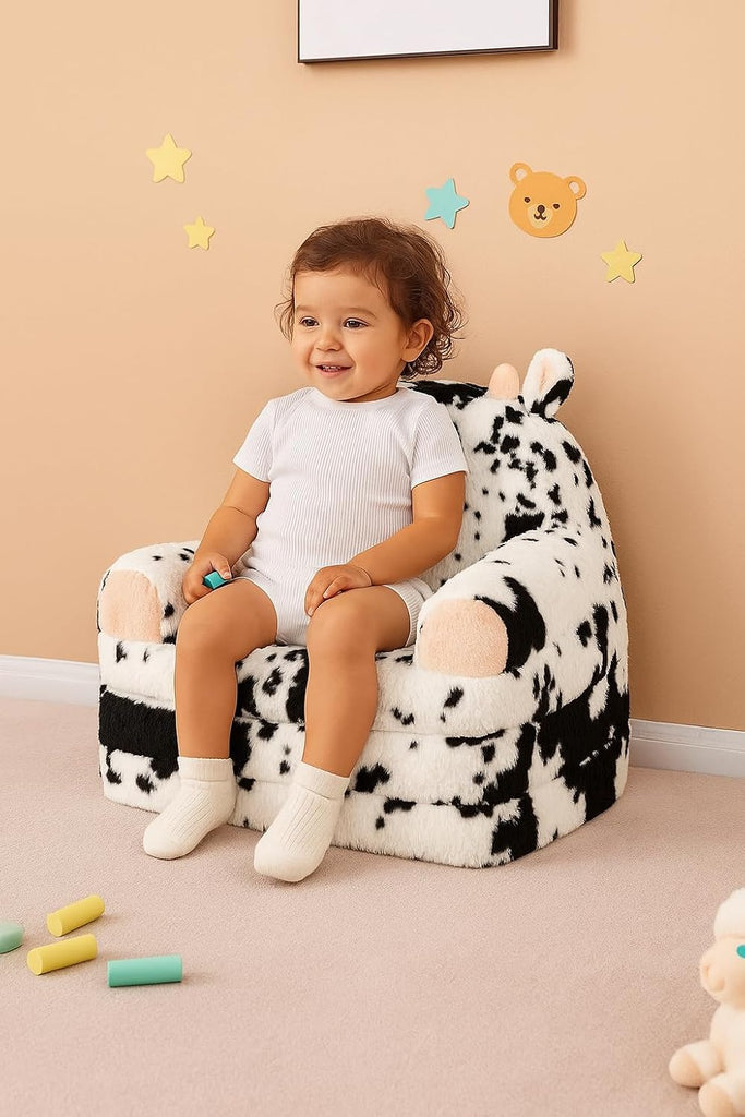 Comfy Toddler Couch Chair, in-1 Foldable Kids Sofa, Cow