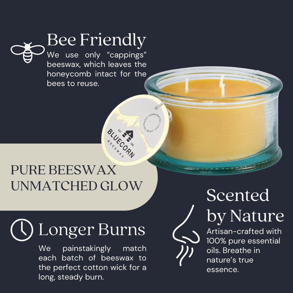 Botanica Beeswax 3-Wick Candle, 10 oz, Lavender Essential Oil