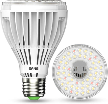300W Equiv. Full Spectrum LED Grow Light Bulb 5000K+660nm E26 Base