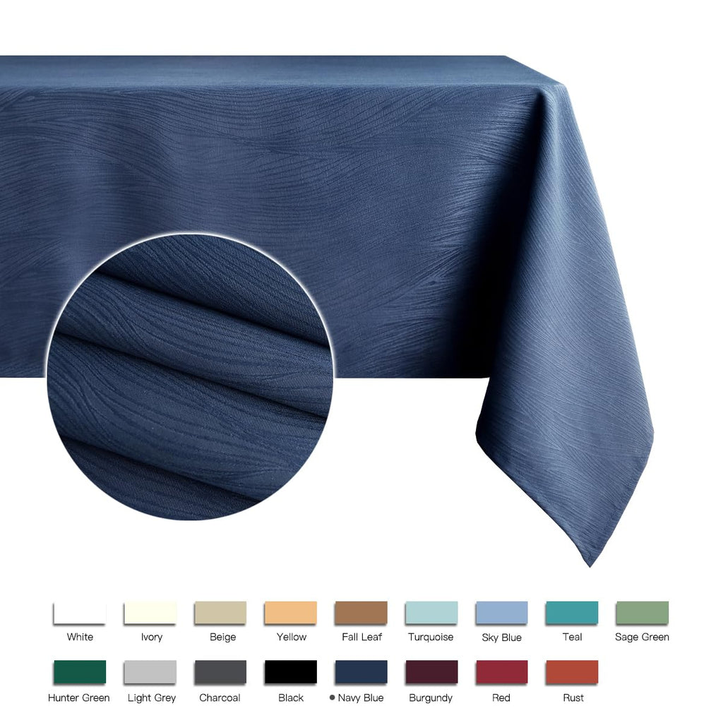 Jacquard Table Cloth Swirl Pattern Spillproof Wrinkle Resistant Heavy Weight Soft Tablecloth Dinning Tabletop