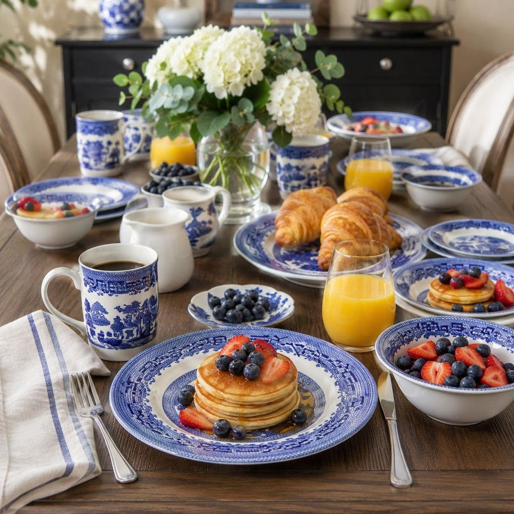 16 Piece Blue Willow Dinnerware Set