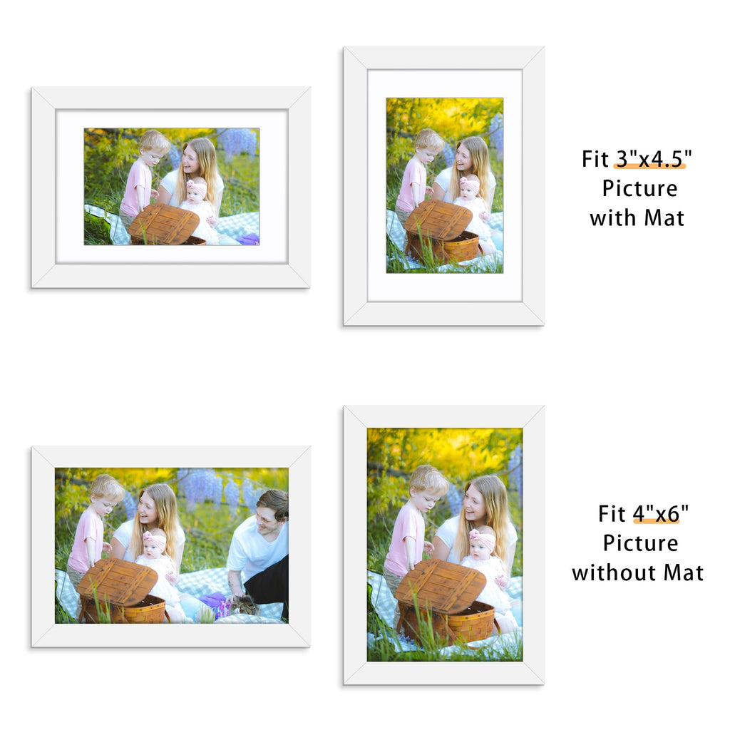 4x6 Picture Frame Set of 12, Modern Gallery Wall Frames, White