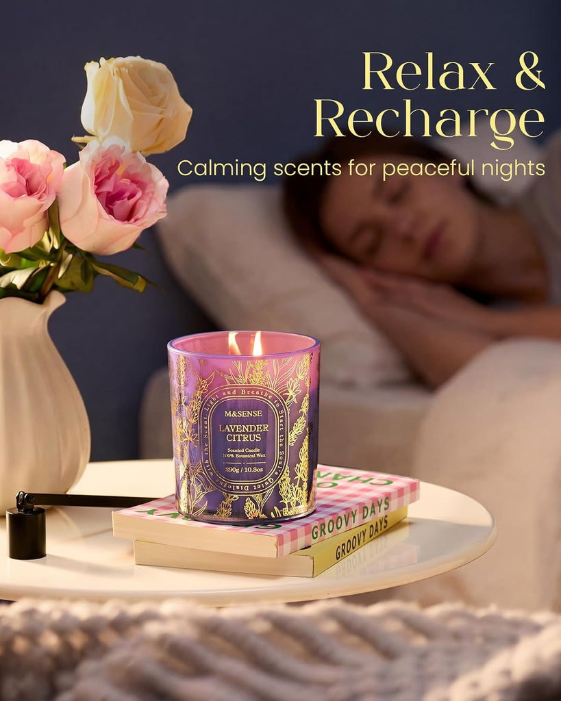Vanilla Scented Soy Candle, 55H Burn Time Non Toxic 10.3oz - Set of 103