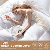 Hungarian Down Feather Fiber Comforter Queen,Hotel Style Bedding Comforter,750+ Fill Power,1200TC,10
