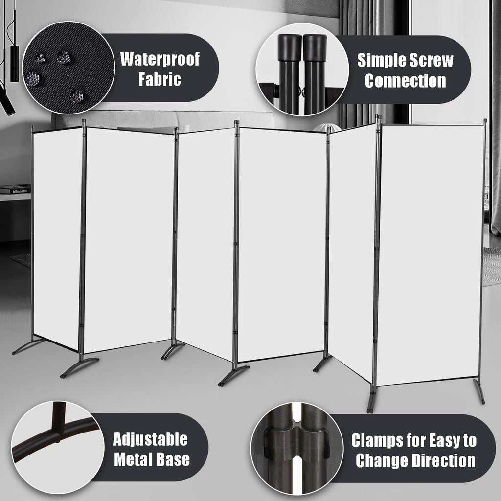 Room Divider-Folding Privacy Screens, 6 ft Partition Room Dividers Wall for Separation, Home, Office, Classroom
