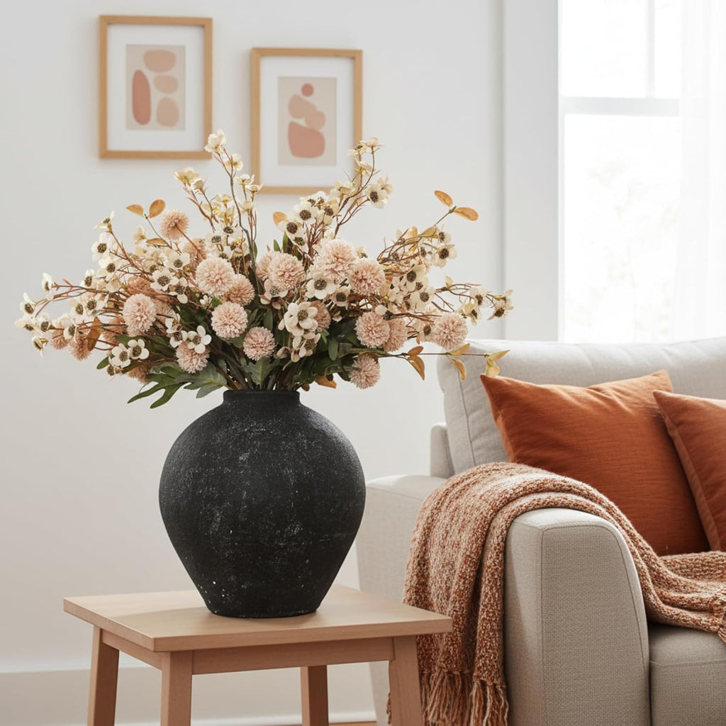 Beige Silk Flower Arrangements Decor, Large Floral Centerpieces For Tables - Set of 22