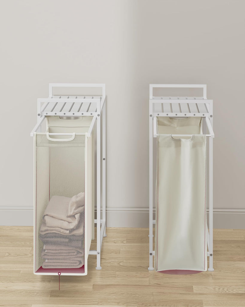 47 Litre Laundry Basket with Shelf