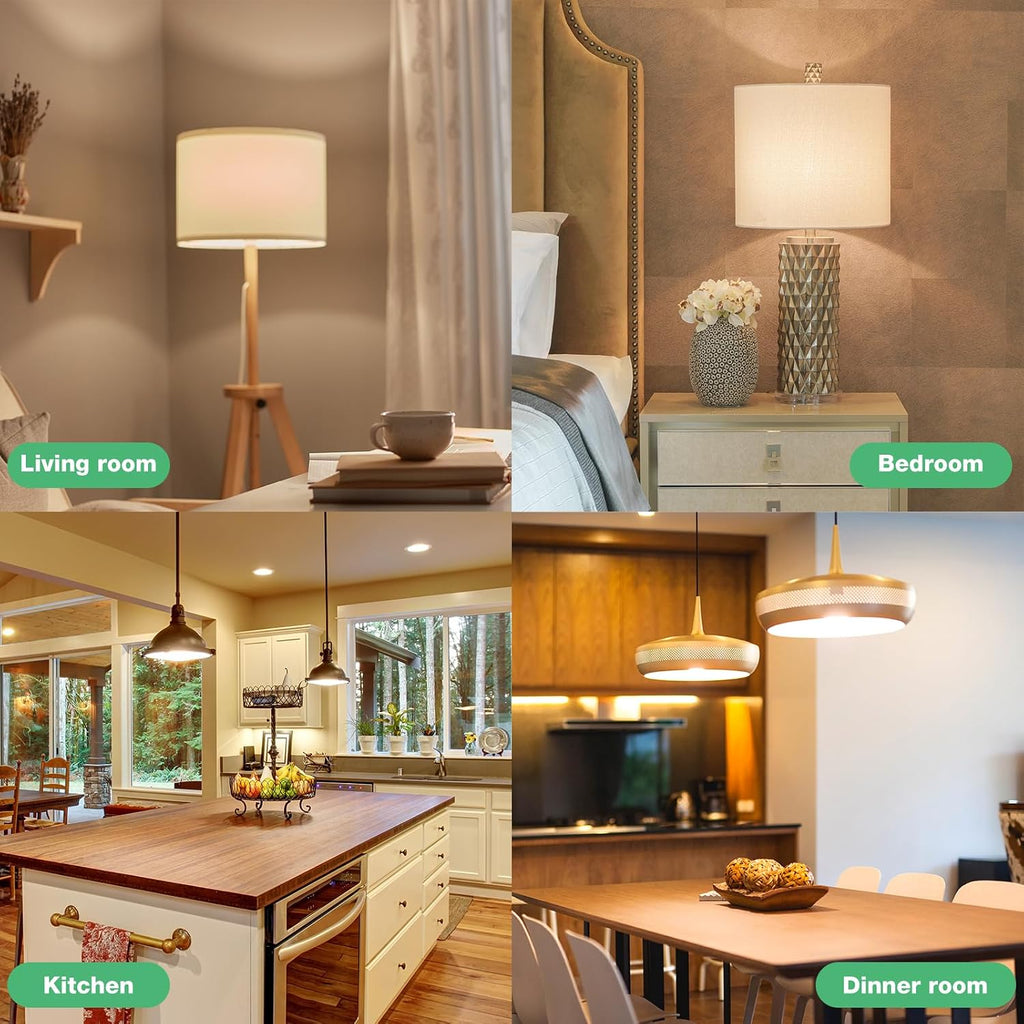24 Pack LED Light Bulbs Soft White 2700K, 60 Watt Equivalent LED Bulbs, A19 Standard Bulbs, 800 LM, 15000 Hours, E26