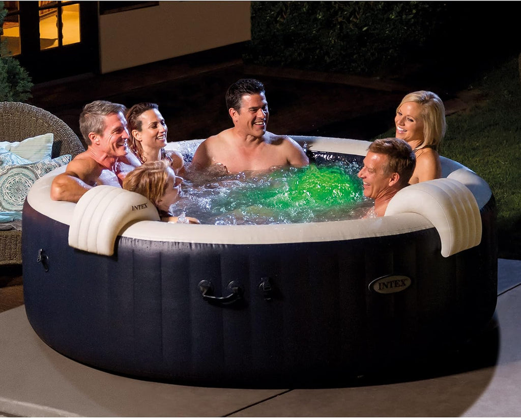 PureSpa Plus 6 Person Portable Inflatable Hot Tub Bubble Jet Spa with 6 Type S1 PureSpa Easy Set Pool Filter