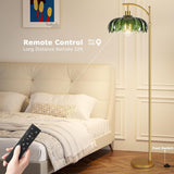 Gold Floor Lamp,Mid Century Modern Standing Lamp with Remote