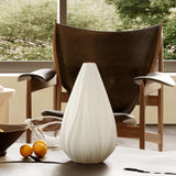 12.5" Modern Ceramic Table Lamp, Fully Dimmable Modern Bedside Lamps and Nightstand, White Translucent Ceramic Shade
