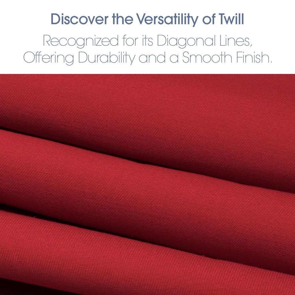 Textiles 25 Yard Bolt Red Poly Cotton Twill Fabric