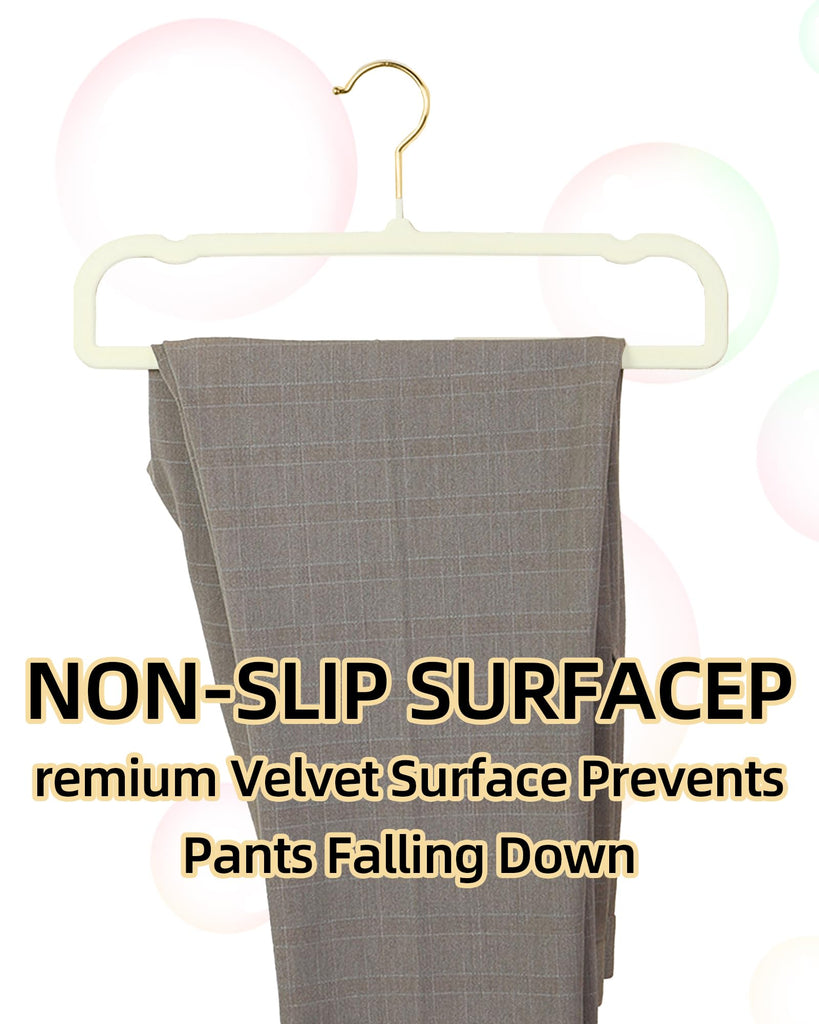 Felt Hangers White Velvet Hangers, Thin Pants Hangers 20 Pack, Adult Hanger