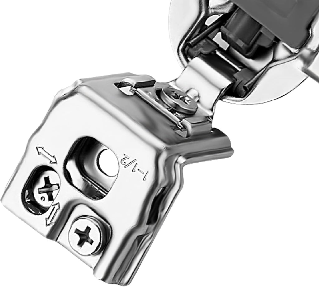 2 Pack 1 Pair 1-1/2 inch Overlay Soft Close Kitchen Cabinet Hinges Stainless Steel Adjustable Kitchen Hinges Satin