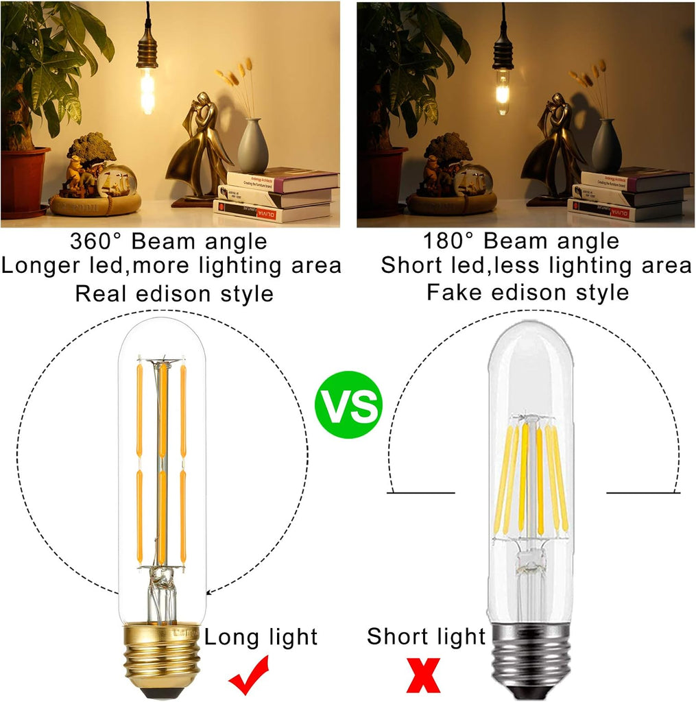 T10 E26 Led Bulb 60 watt,Dimmable,Soft White Light Bulbs,2700K