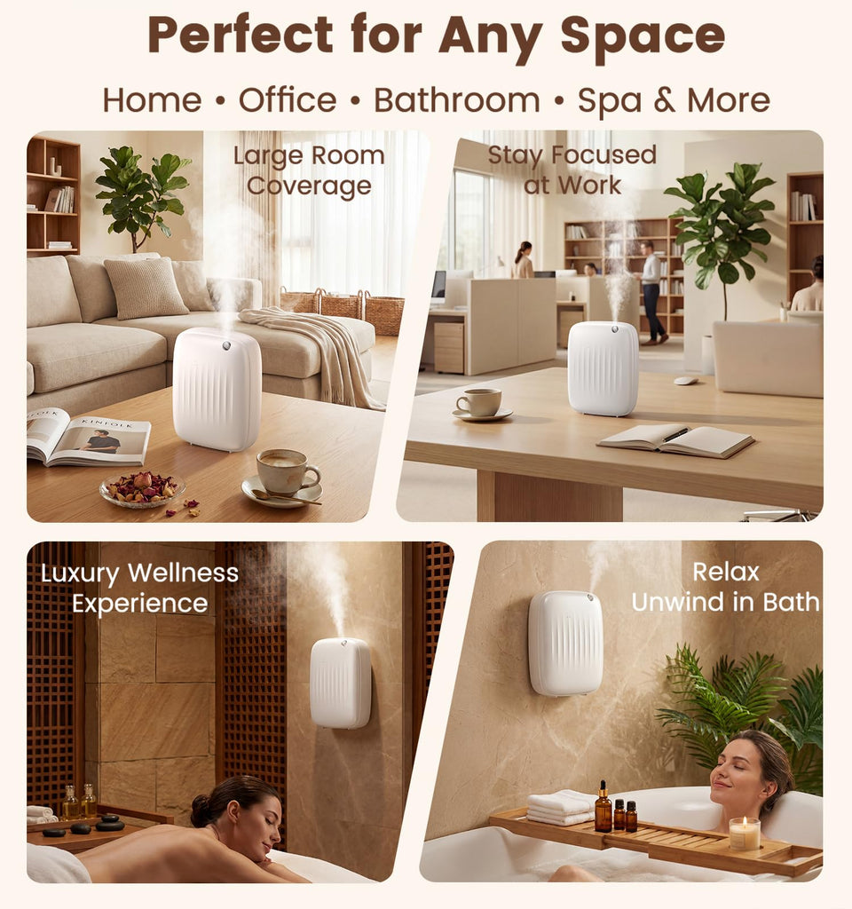 Waterless Essential Oil Diffuser Up to 3000sq.ft Whole-Home Scent