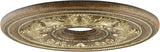 Ceiling Medallion, Hand Applied Venetian Patina with Giled Accents, 22.5"Dx1.5"H