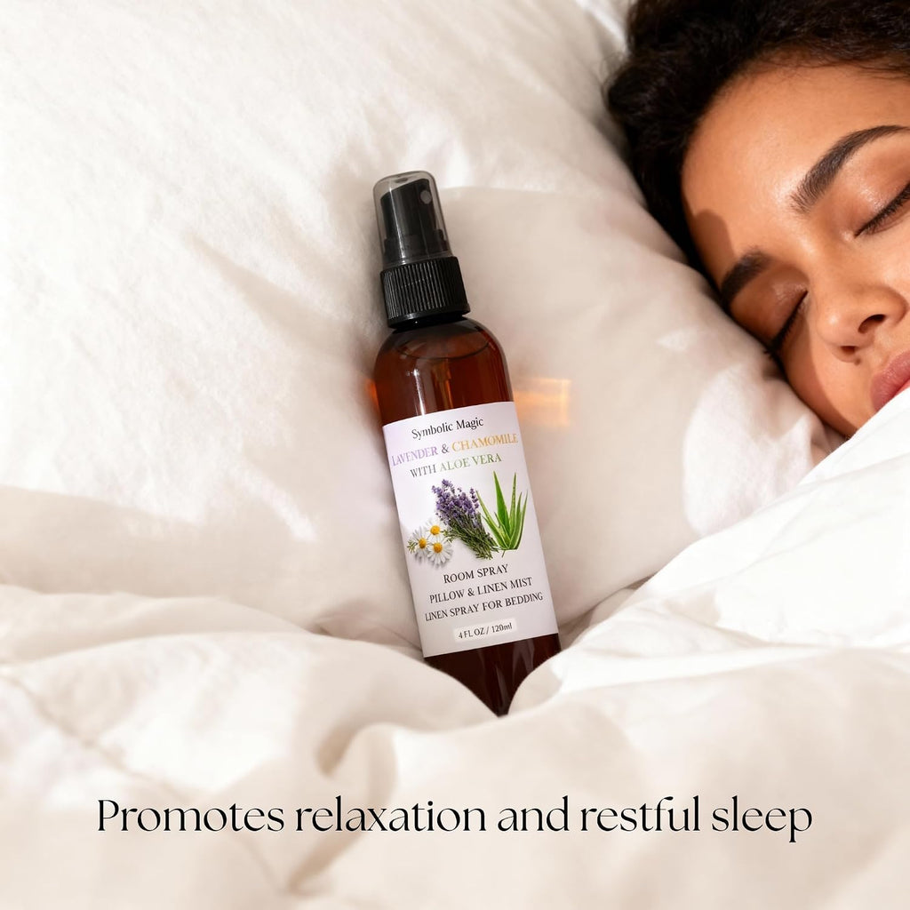 Lavender Essential Oil Room Spray - Linen Spray for Bedding, Sleep, Pillow, Bed, Aromatherapy Oils for Sleep - Set of 4