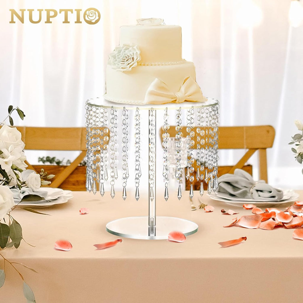 Acrylic Cake Stand Round: Cupcake Stands 12.2in Diameter Clear Afternoon Tea Dessert Display Cup Cakes Serving Plate