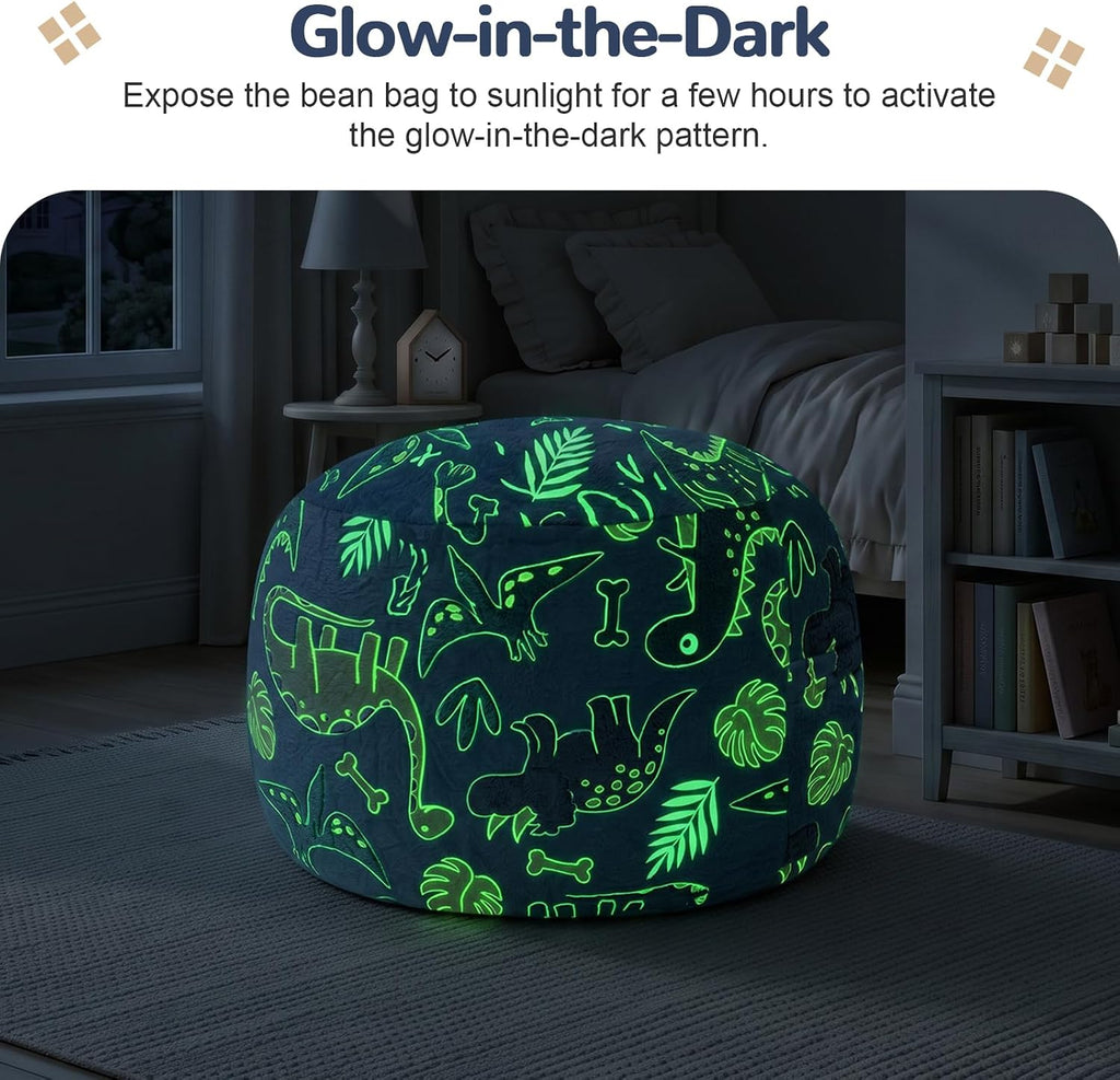 Bean Bag Chairs for Kids, in-1 Dinosaur Kids Bean Bag Bed