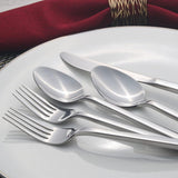 Cube 40-Piece Forged Stainless Steel Flatware Set Cutlery Set, Silverware Set Service for 8, Mirror Finish