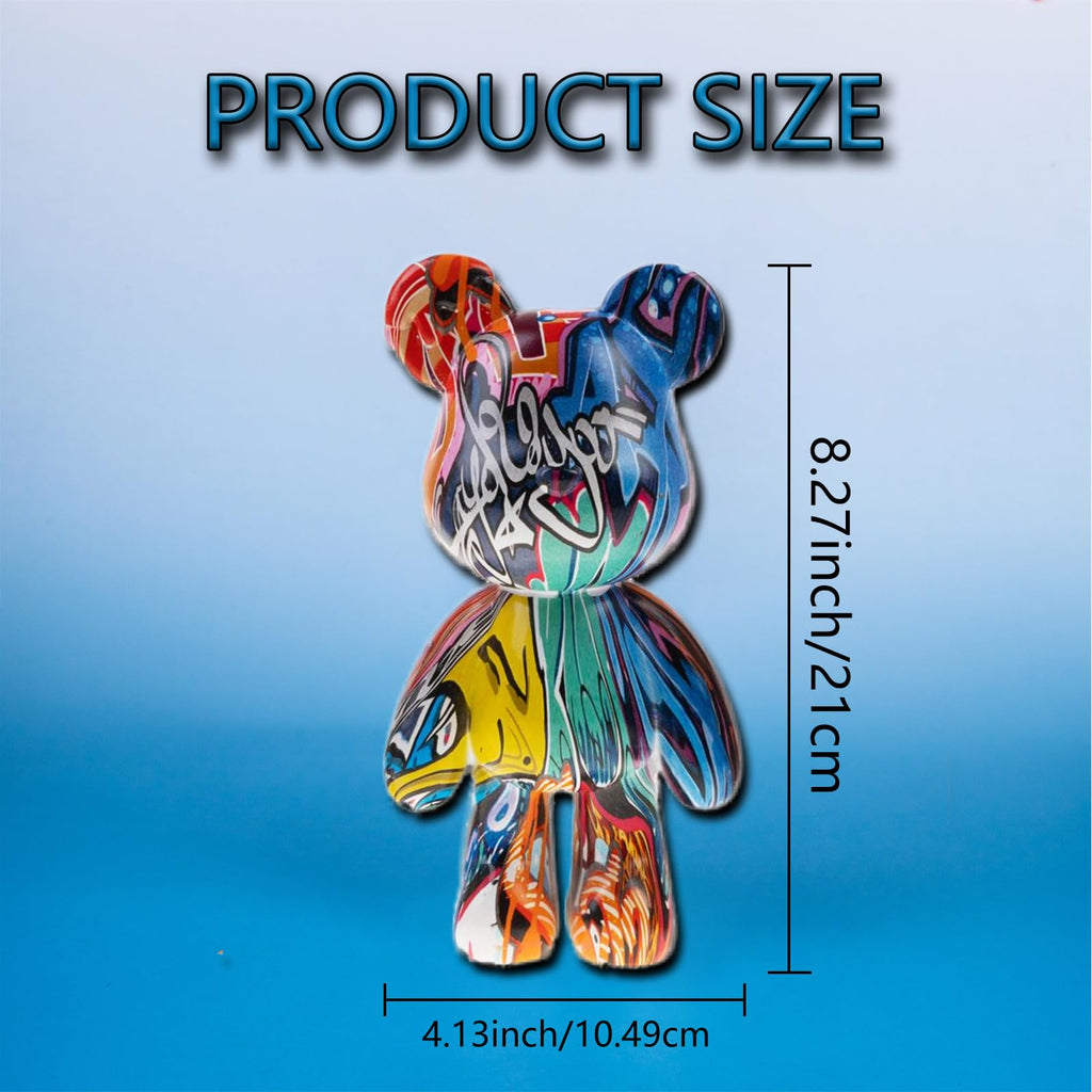 Bear Statue Resin Graffiti Animal Sculpture | Casa Home Living