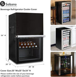 Beverage Refrigerator and Cooler Cover for most 3.2 Cu.ft Beer or Wine Mini Fridge,Waterproof Dust Proof Anti-UV Sides