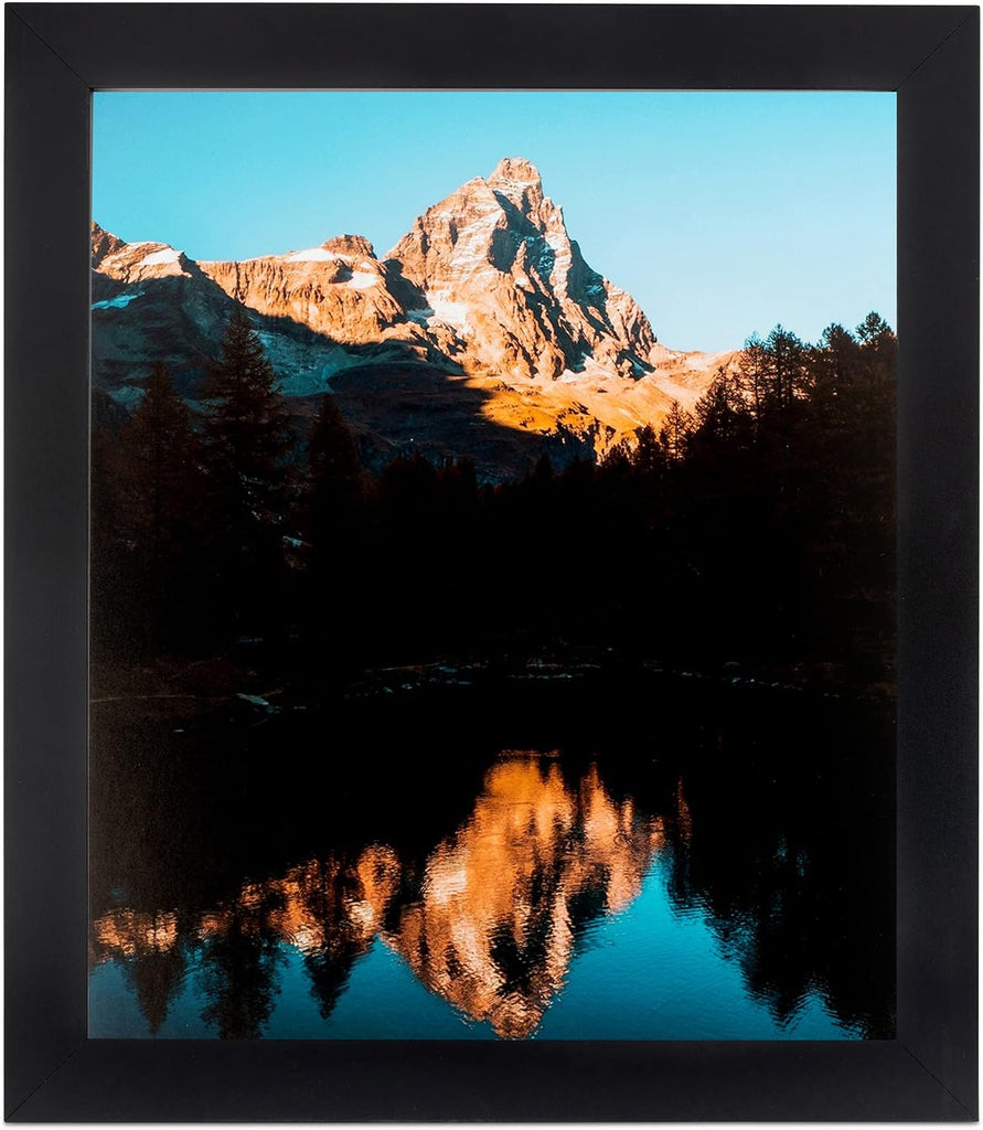 24x36 Poster Frame, 1.25" Black Custom Picture Frame for 24 x 36 Photos, Comes with Plexi Glass and Corrugated