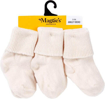 Organics Infant and Toddler Anklet Socks - 3 Pack