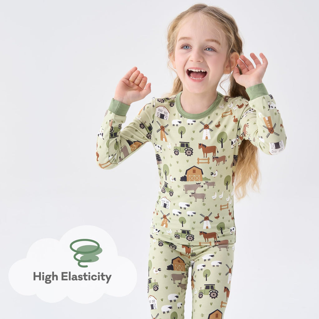 Toddler Viscose from Bamboo Pajamas Set Boys Pjs Farm