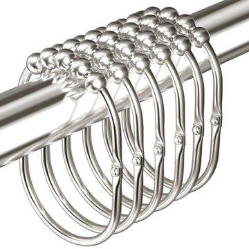 Shower Curtain Hooks, Decorative Rust Proof Shower Curtain Rings